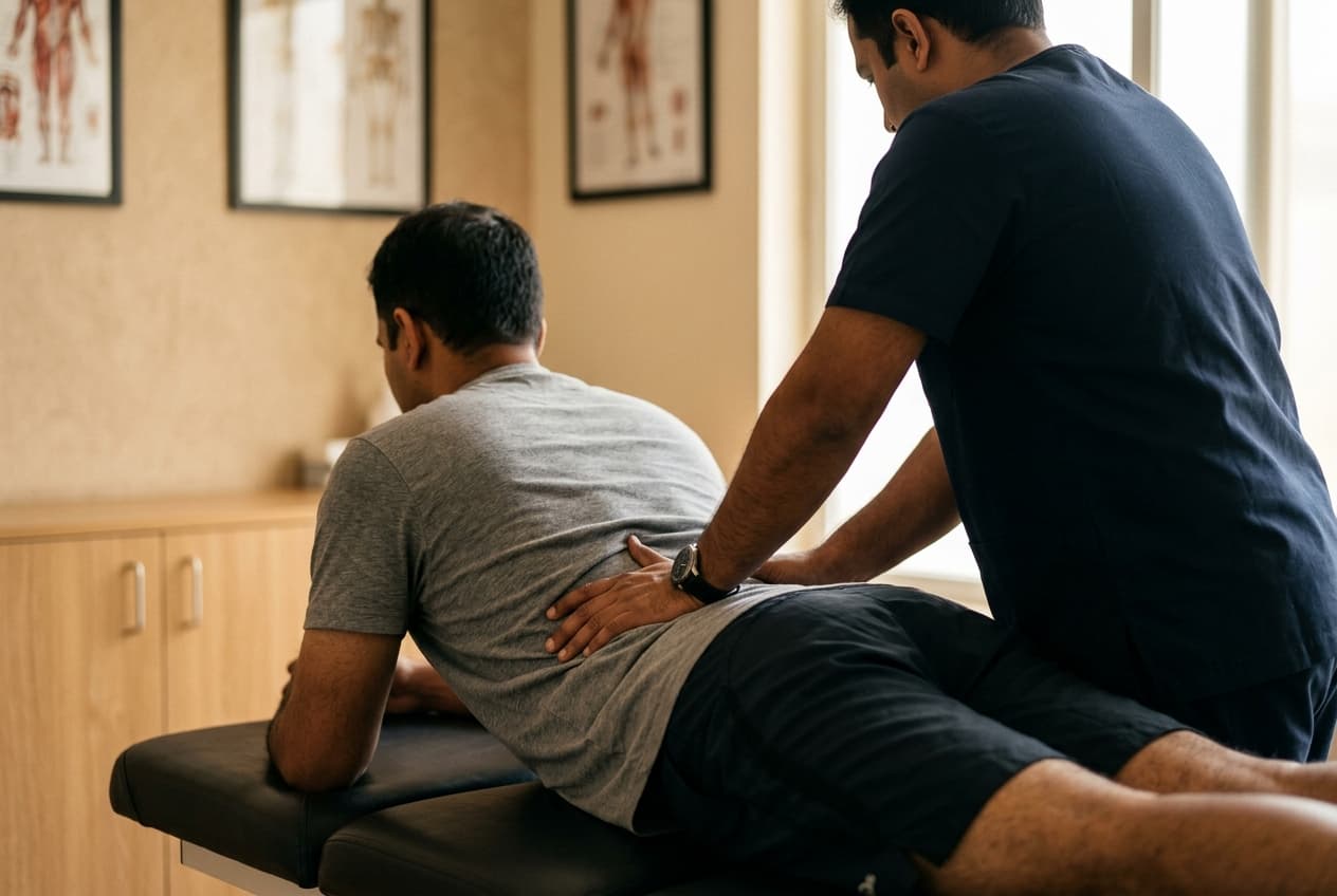 McKenzie mechanical lumbar extension overpressure for disc pain centralization