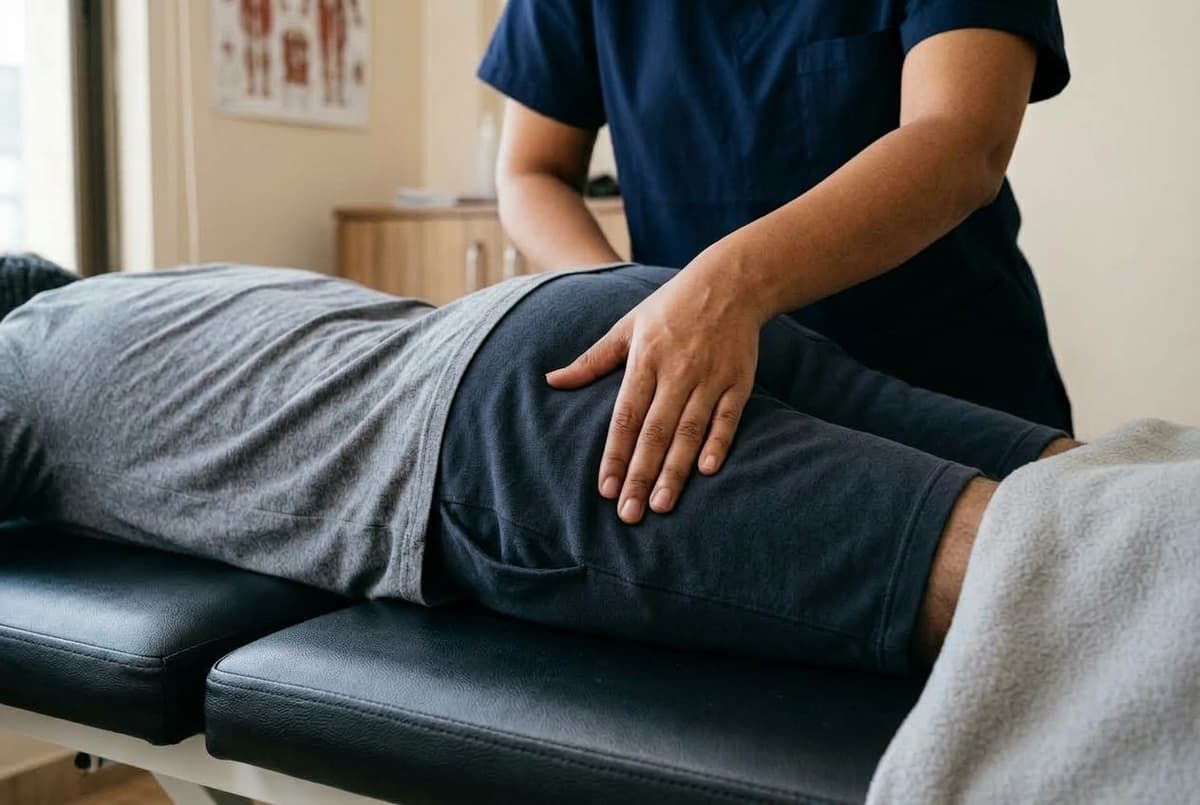Deep manual trigger point release and myofascial decompression for piriformis syndrome at Zen Physiotherapy Clinic Nashik