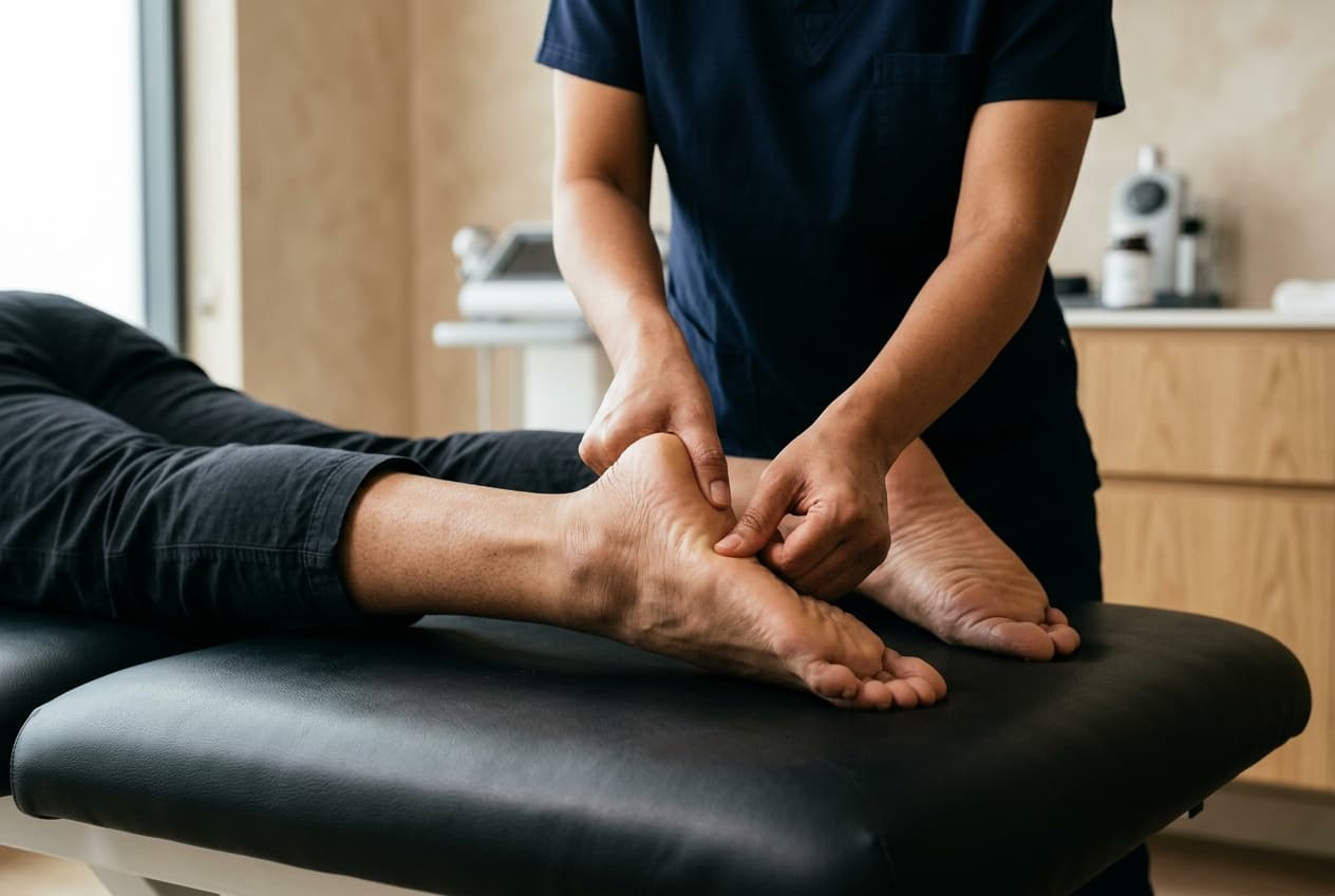 Clinical deep transverse cross-friction manual release for plantar fasciitis and heel pain at Zen Physiotherapy Clinic Nashik